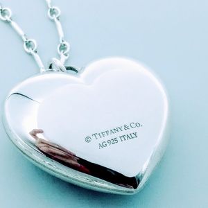 Tiffany and Co sterling solver heart necklace